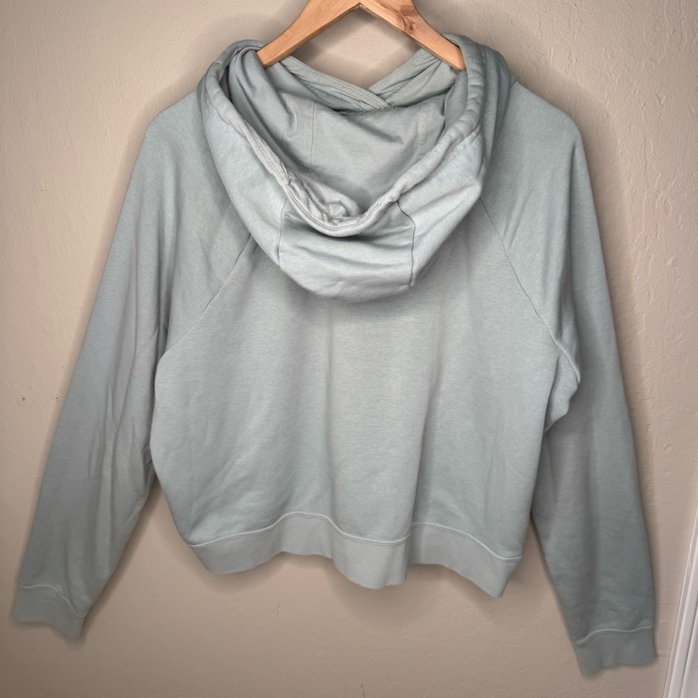 NIKE Essential Cropped Hoodie Ocean Blue Cotton Women’s XL - Picture 10 of 16